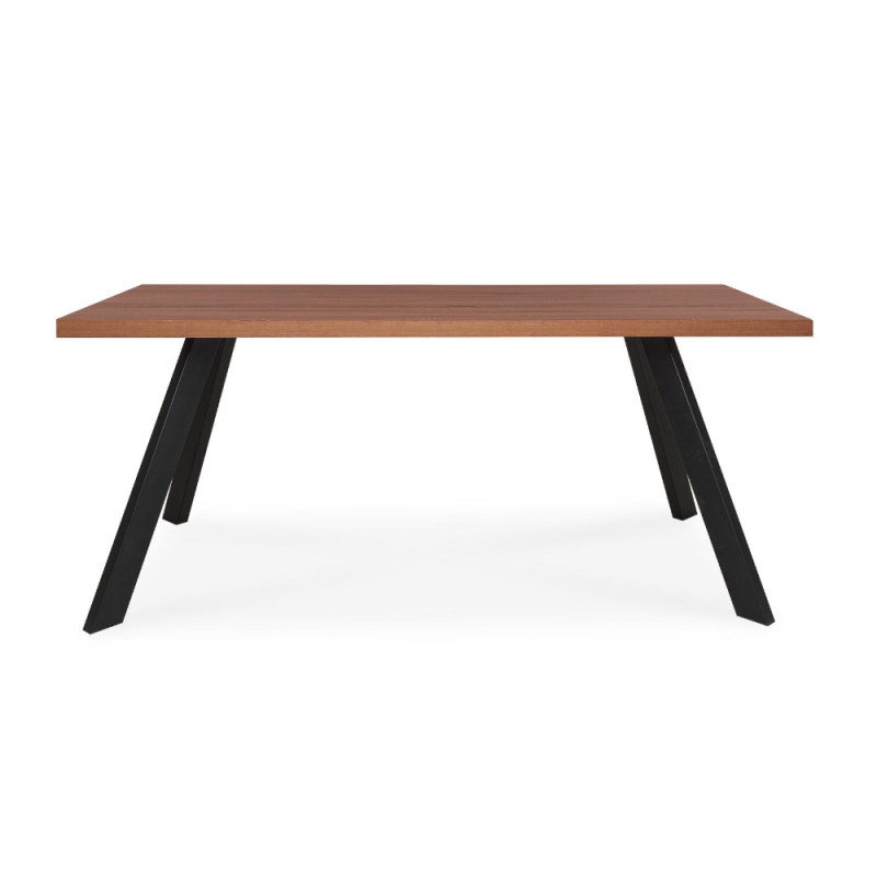 Tavolo da pranzo 180×100 cm colore rovere noce e acciaio antracite Marburg