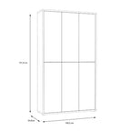 Armoire multi-usage 6 portes 109x35x192 coloris gris clair Medea