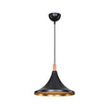 Lampada a sospensione 70h cm colore nero e oro Kano