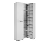 Scarpiera a 2 ante con scomparti colore bianco 74x181H cm - Magika