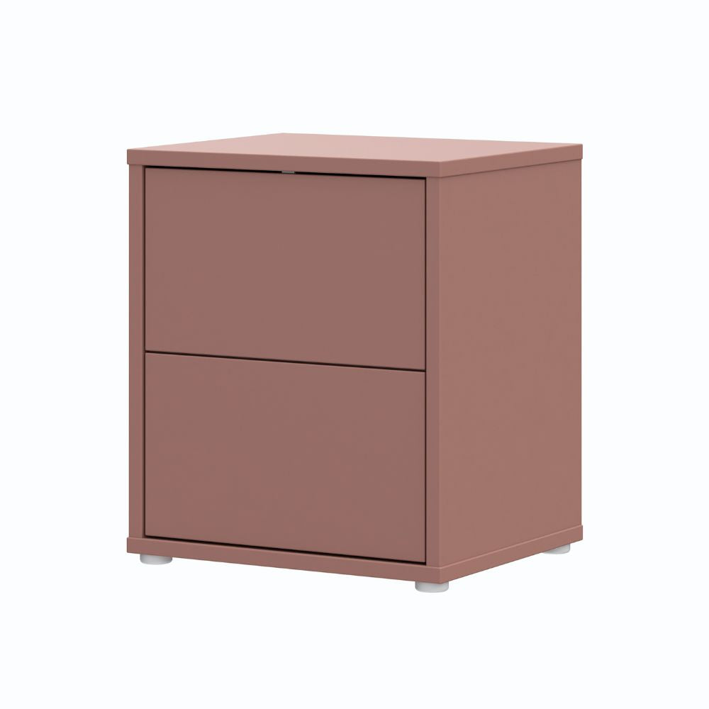 Comodino 2 cassetti colore terracotta 50x41.5x57.5H Medea