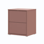 Comodino 2 cassetti colore terracotta 50x41.5x57.5H Medea