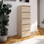Cassettiera 5 cassetti colore rovere 42x42.2x128H Morgan