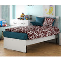 Letto singolo in legno colore bianco frassinato 85x200 cm