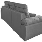 Canapé d'angle convertible gris ComoII tissu giulia9713