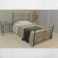 Letto una piazza e mezza in ferro battuto colore antracite 130x202 cm - Silene