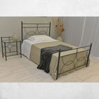 Letto una piazza e mezza in ferro battuto colore antracite 130x202 cm - Silene