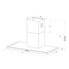 Cappa da parete acciaio inox 60 cm - Samet Embla
