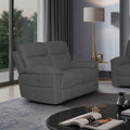 Canapé 2 places Kayde, relax électrique en tissu gris foncé Kayde