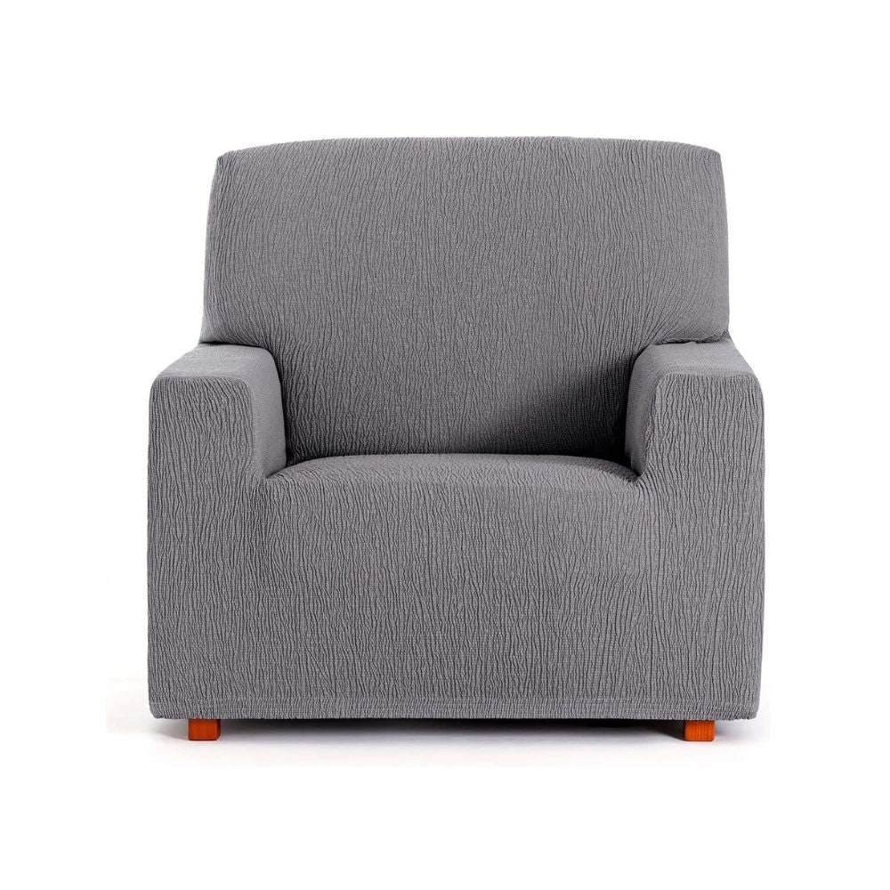 Housse de fauteuil élastique grise 80/110 cm Troya