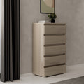 Commode à 5 tiroirs couleur orme 75x127H cm montée