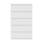 Cassettiera 5 cassetti colore bianco opaco  77.2x42.2x128H Morgan