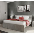 Letto matrimoniale in legno 171x200 cm colore cemento