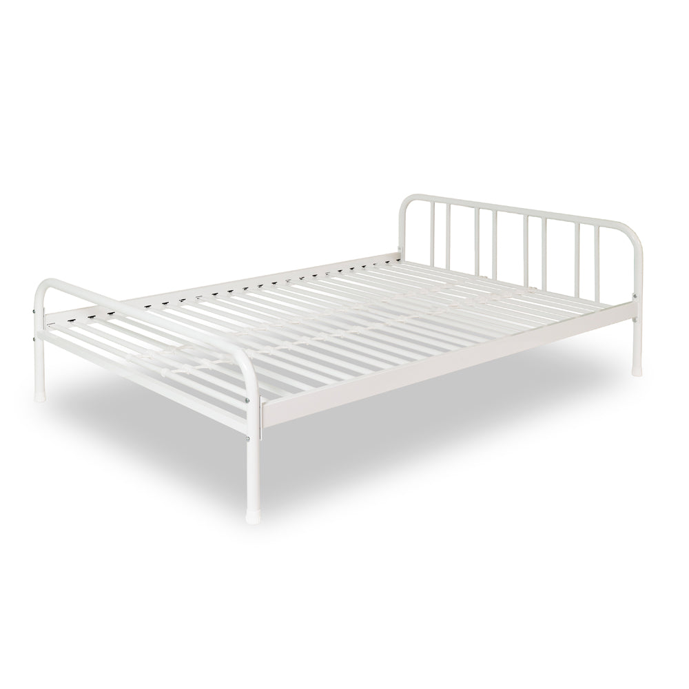 Letto matrimoniale 160x200 cm in metallo colore bianco - Genoa