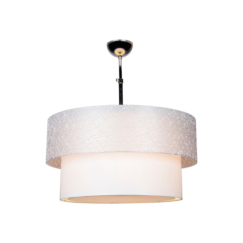 Lampada a sospensione in tessuto grigio - Polo