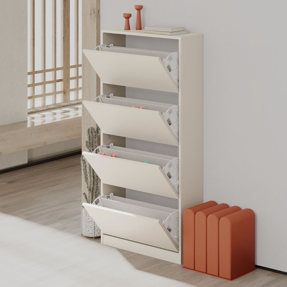 Scarpiera 4 ante a ribalta colore cashmere SHC540SAND