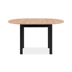 Tavolo rotondo allungabile colore quercia e nero 100x76H cm - Circe