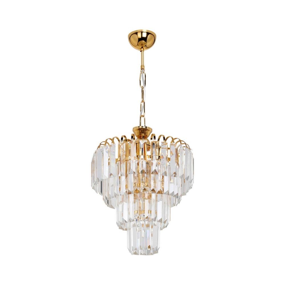Plafonnier à 3 lumières Miranda MDL3831 verre et or