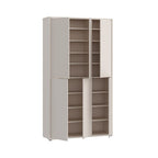 Armoire polyvalente 6 portes 109x35x192 couleur cachemire Medea