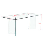 Table en verre transparent trempé 160x75H - Nespolo