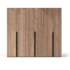 Armoire à 6 portes battantes couleur noyer américain 276x250H cm - Coco