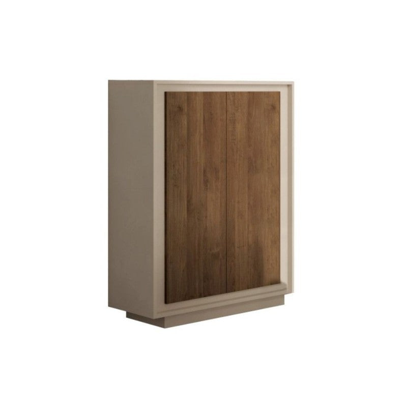 Mobile contenitore 106x146h cm con 2 ante colore cashmere e noce - Open