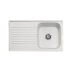 Lavello vasca singola reversibile con gocciolatoio 86x50 cm bianco Samet