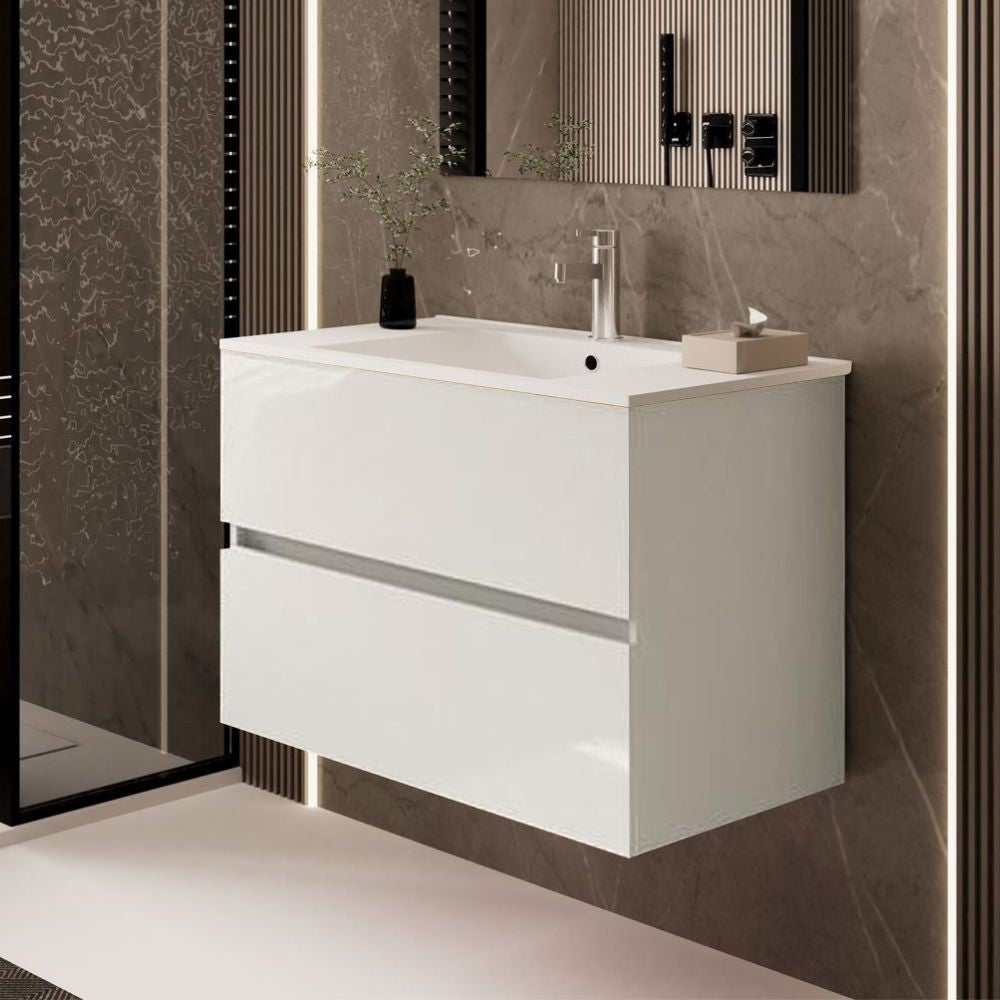 Mobile bagno sospeso 80x44.6x52H colore bianco Sevilla