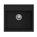 Lavello una vasca in fragranite 56x51x20H colore nero Waltz