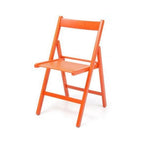 Sedia pieghevole Penelope in legno arancio