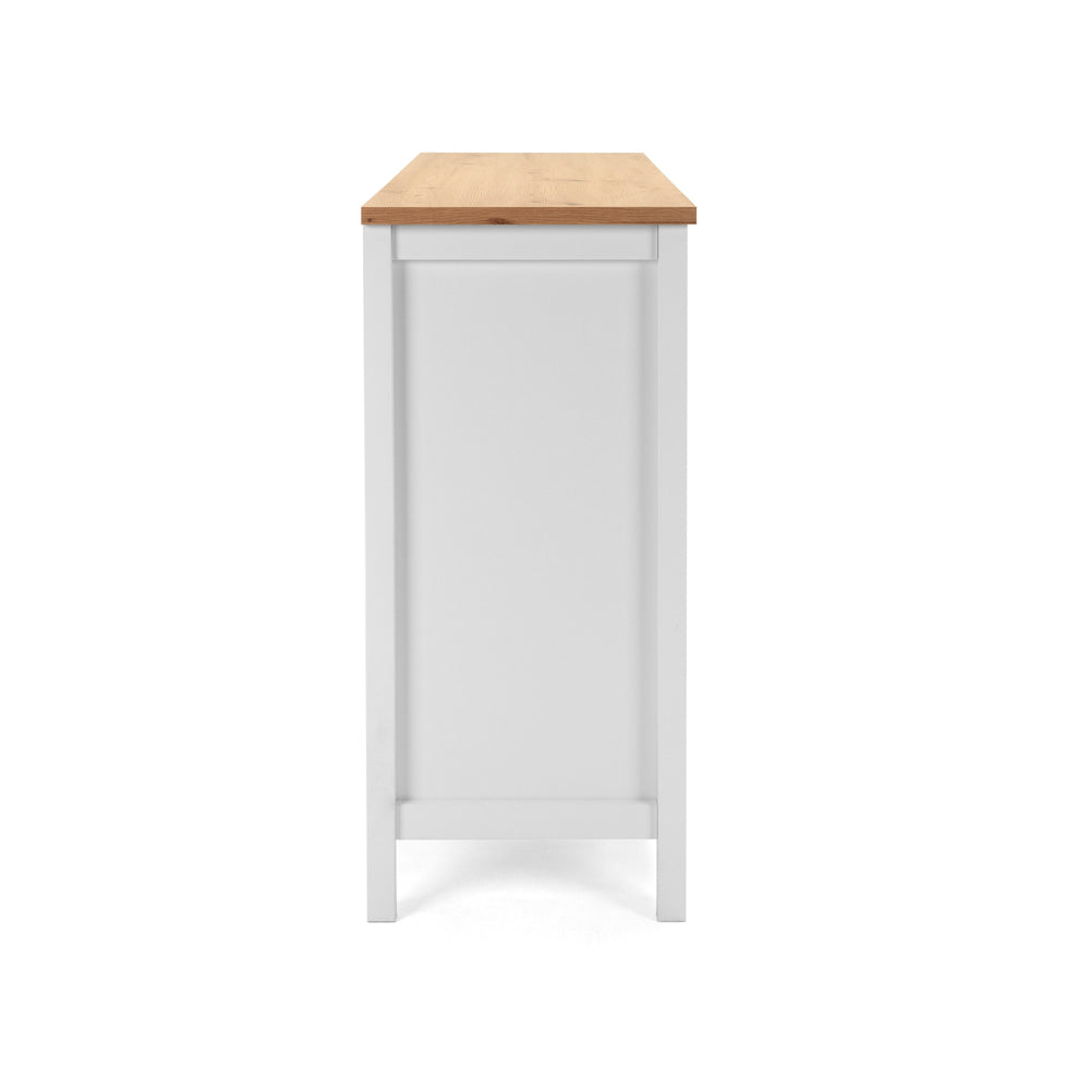 Madia 3 ante e 1 cassetto colore bianco e top artisan rovere 120 cm Bergen57