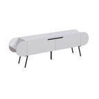 Mobile porta tv due ante a ribalta e ripiani laterali colore bianco 195 cm Capsule
