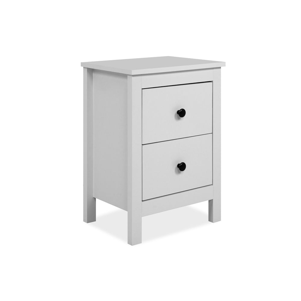 Comodino con 2 cassetti colore bianco 39x30x54H Karlstad61A