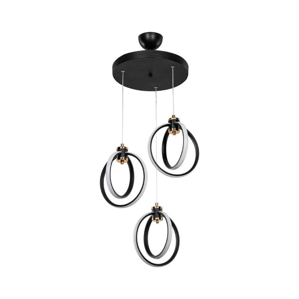 LED-Pendelleuchte 90 cm mit drei LED-Kreisen - Felicia