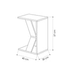 Tavolino da divano Naze porta computer bianco
