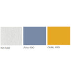 Cameretta soppalco con 3 letti colore kiri avio e giallo - Milly