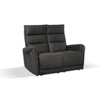 2-Sitzer-Sofa mit 2 elektrischen Relaxfunktionen in Nubuk-Optik Grau – Thun