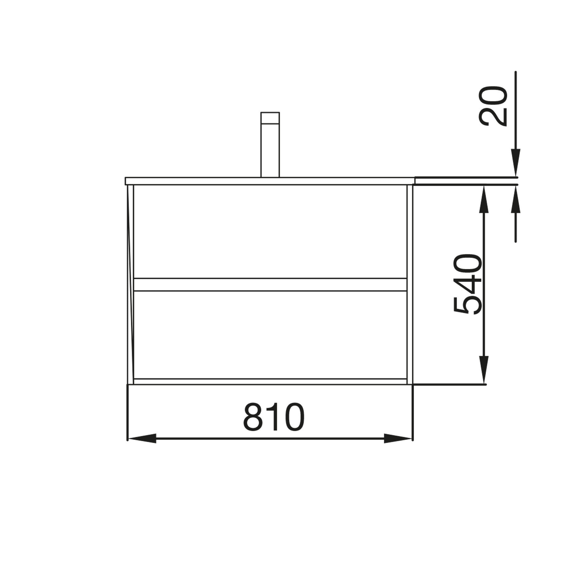 Meuble bas de salle de bain suspendu gris mat avec lavabo 81 cm - Iridesa