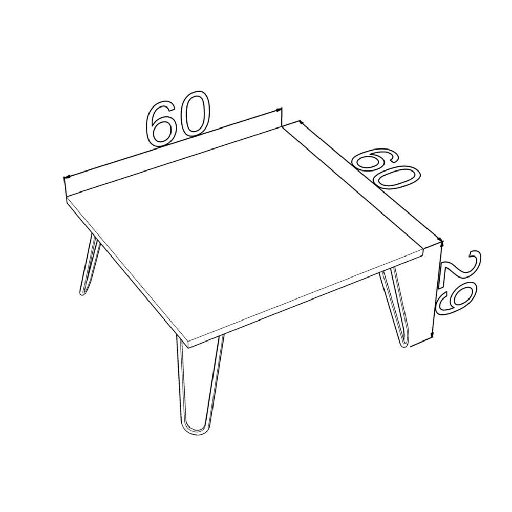Tavolino da salotto rettangolare rovere Ilia 60x60 MT1904021