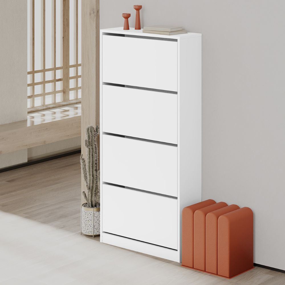 Scarpiera 4 ante a ribalta colore bianco SHC540BI