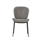 Sedia con gambe in metallo nero colore grigio chiaro Elice