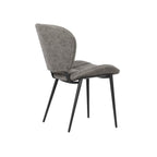 Sedia con gambe in metallo nero colore grigio chiaro Elice