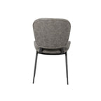 Sedia con gambe in metallo nero colore grigio chiaro Elice