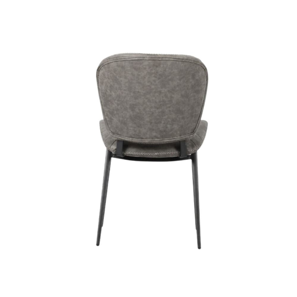 Sedia con gambe in metallo nero colore grigio chiaro Elice