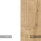Porta TV bianco e struttura rovere con 2 ante Klappe 125,5x33x56,5