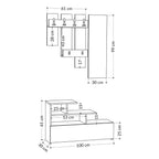 Mobile ingresso bianco con scarpiera e specchio Vesty
