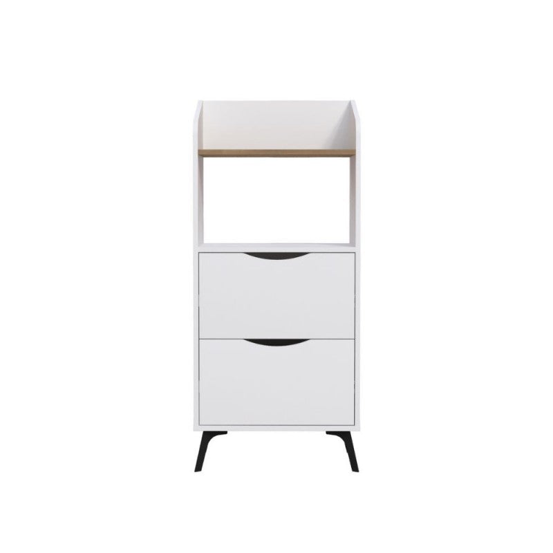 Mobile multiuso con cassetti tortora e ripiano rovere Gorki