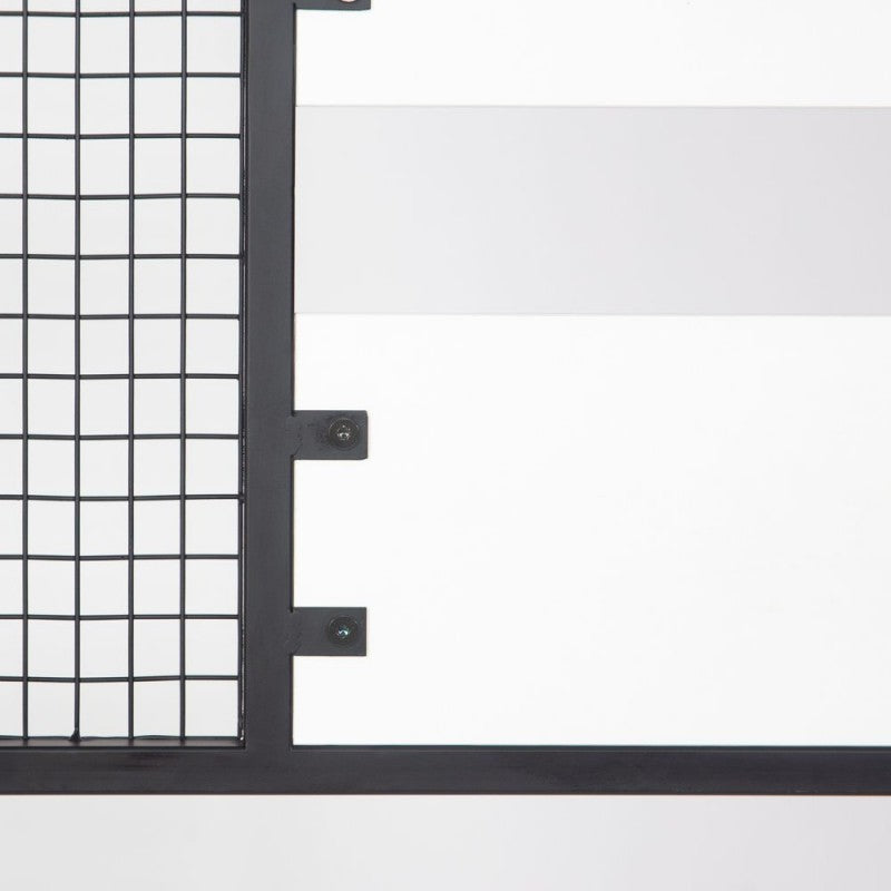 Scaffale ingresso appendiabiti in metallo nero con particolari bianco Nomad