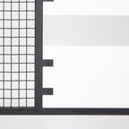 Scaffale ingresso appendiabiti in metallo nero con particolari bianco Nomad