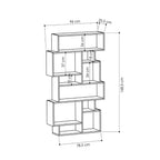 Libreria orizzontale bifacciale antracite Karmato 96x168,5